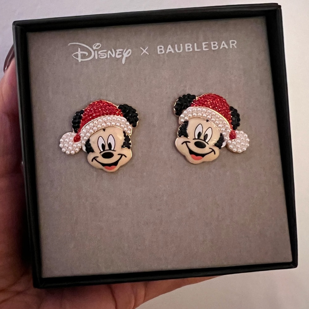 Disney Baublebar Mickey Santa Earrings